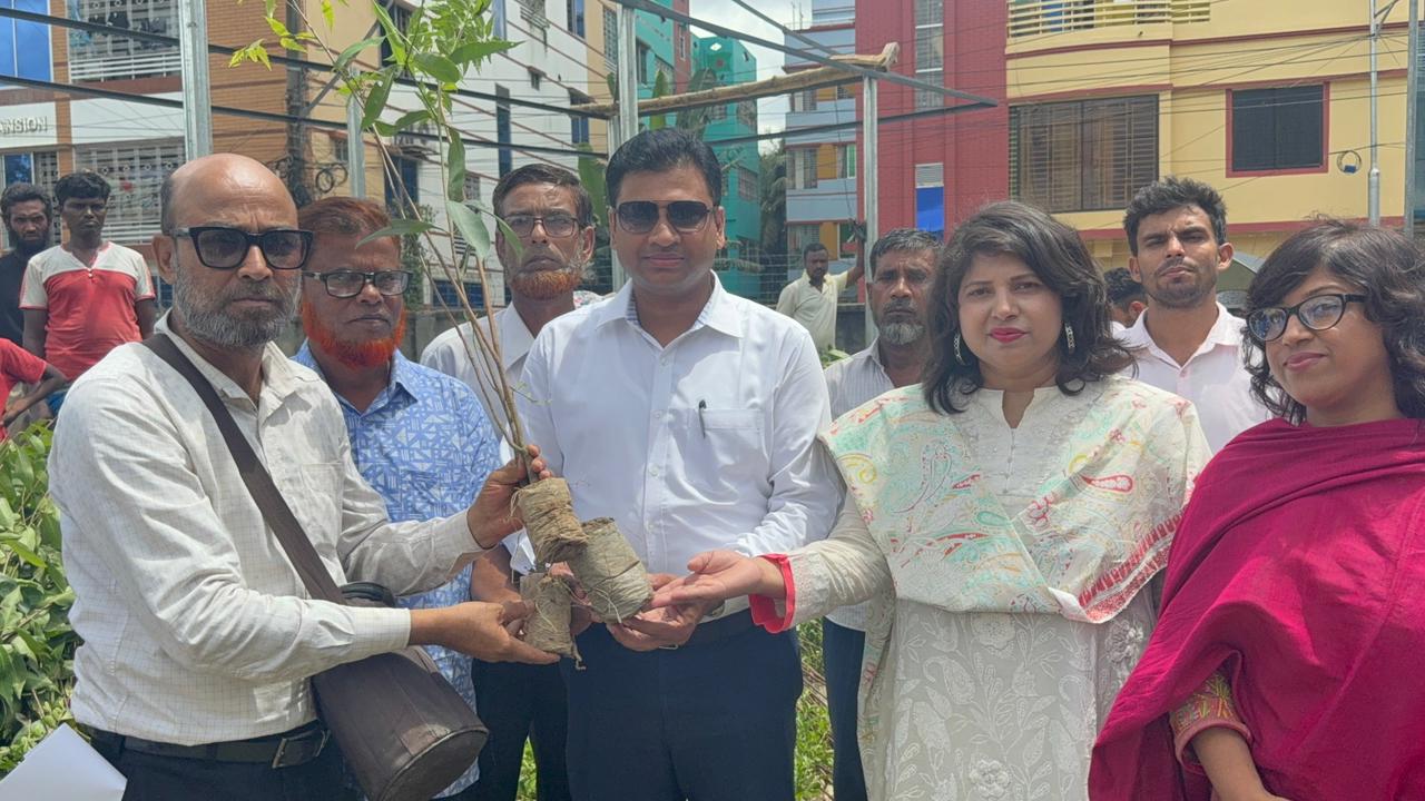 ময়মনসিংহ সদরে বিনামূল্যে ফলজ ও বনজ চারা বিতরণ